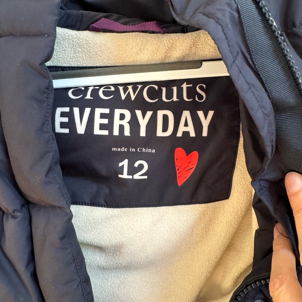 Crew cuts down jacket